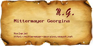 Mittermayer Georgina névjegykártya